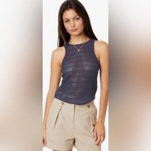 Madewell Crochet-Knit Cutaway Tank